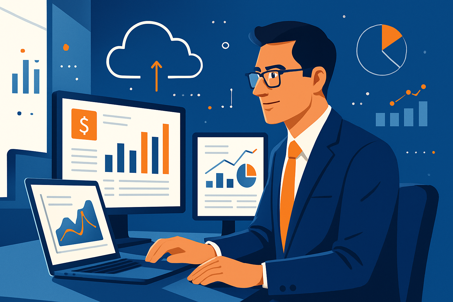 経理オンライン化のイメージ